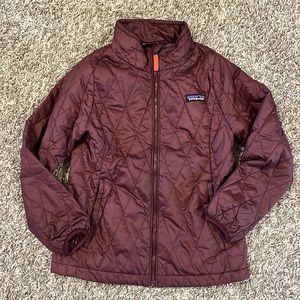 Patagonia Girl’s Nano Puff Quilted Jacket - Merlot - Size Small